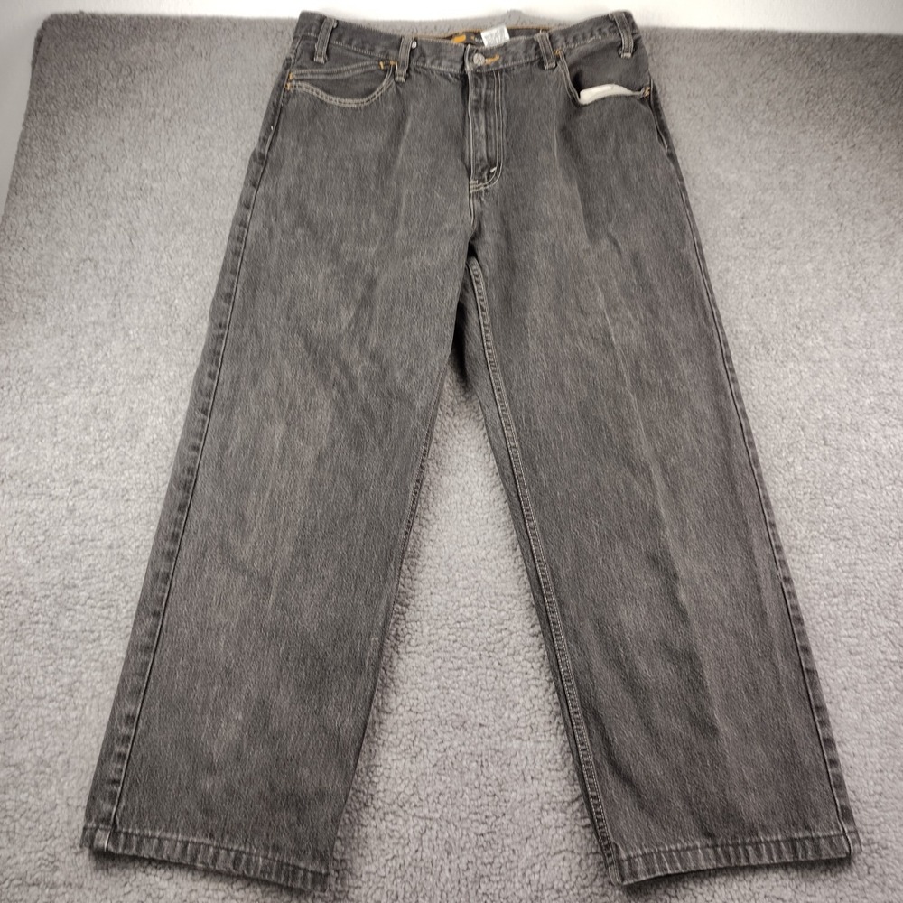Levi's Silver Tab Low Loose Jeans 36x28 Black Denim Faded Baggy Y2K